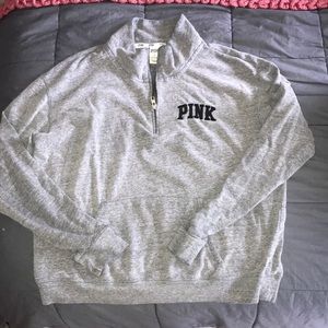 grey quarter zip sweatshirt